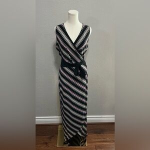 White House Black Market Asymmetrical Striped Dress